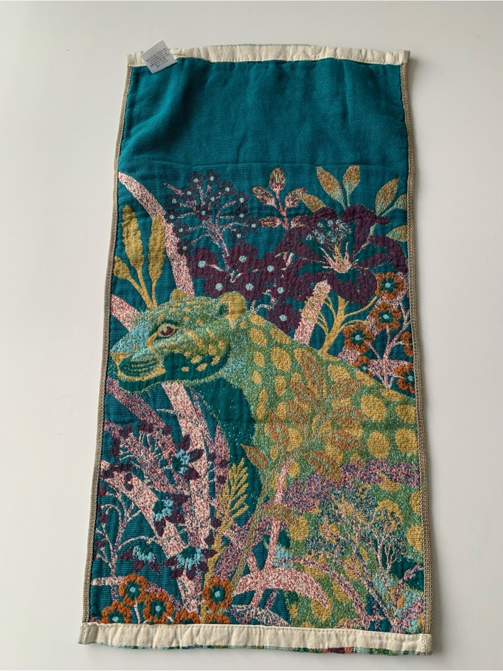 Set of 4 Jaguar hand towels 14X29” Floral Green - Picture 6 of 6